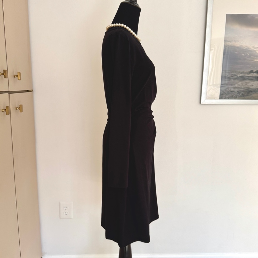 Lands’ End Boatneck Long Sleeve Tie Waist Dress - Picture 5 of 10